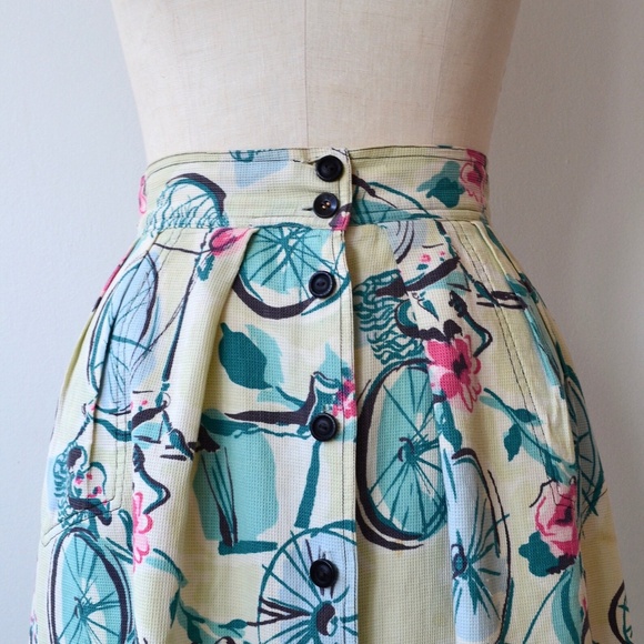 Vintage 1940s Bicycle Day Skirt - Picture 6 of 8